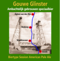 Gouwe Glinster etiket van Brouwerij Riethoff